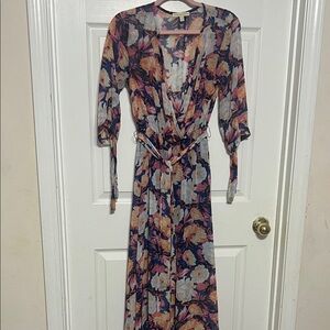 Chic Long Sleeve Floral Maxi Dress